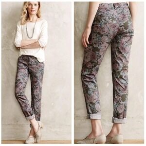 Anthropologie Pilcro and the Letterpress Hyphen Floral Chino Pants Womens 29Tx32